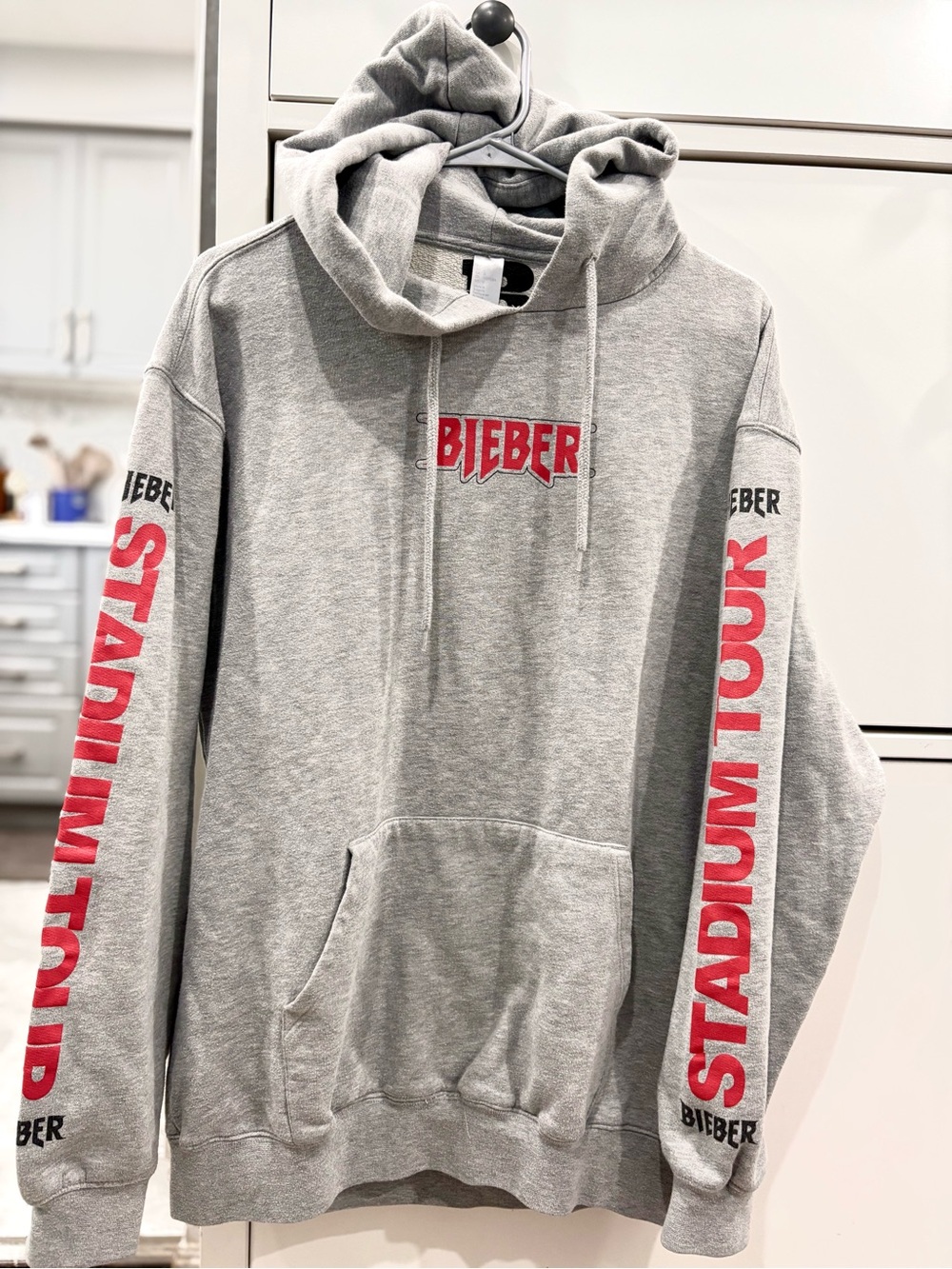 Justin Bieber Gray Stadium Tour Hoodie